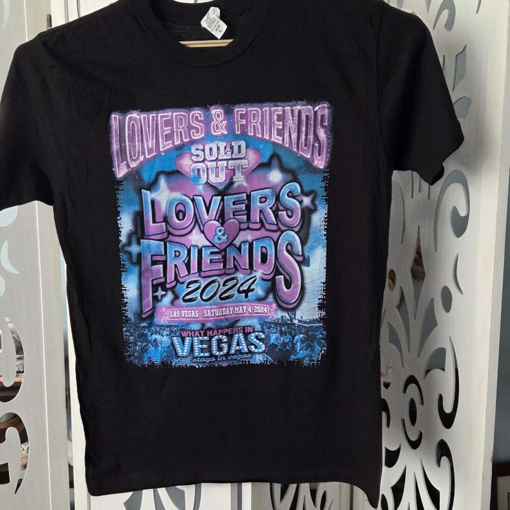 Lovers & Friends 2024 Las Vegas Festival Tee L Janet Jackson Usher Snoop NWOT